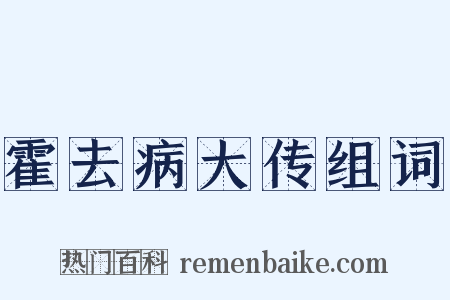 霍去病大传组词是什么意思的图片